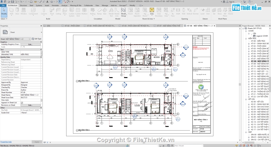 Nhà phố hiện đại 2 tầng,Nhà phố 2 tầng,bản vẽ nhà phố 4.5x15m full,thiết kế nhà phố 2 tầng revit,file revit nhà phố 2 tầng